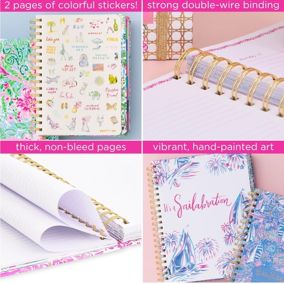 π Lilly Pulitzer Daily Planner 23-24, Large Agenda Hardcover! - Picture 5 of 14